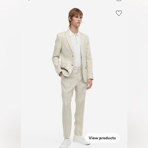 Linen cream suit. New only worn once!